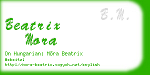 beatrix mora business card